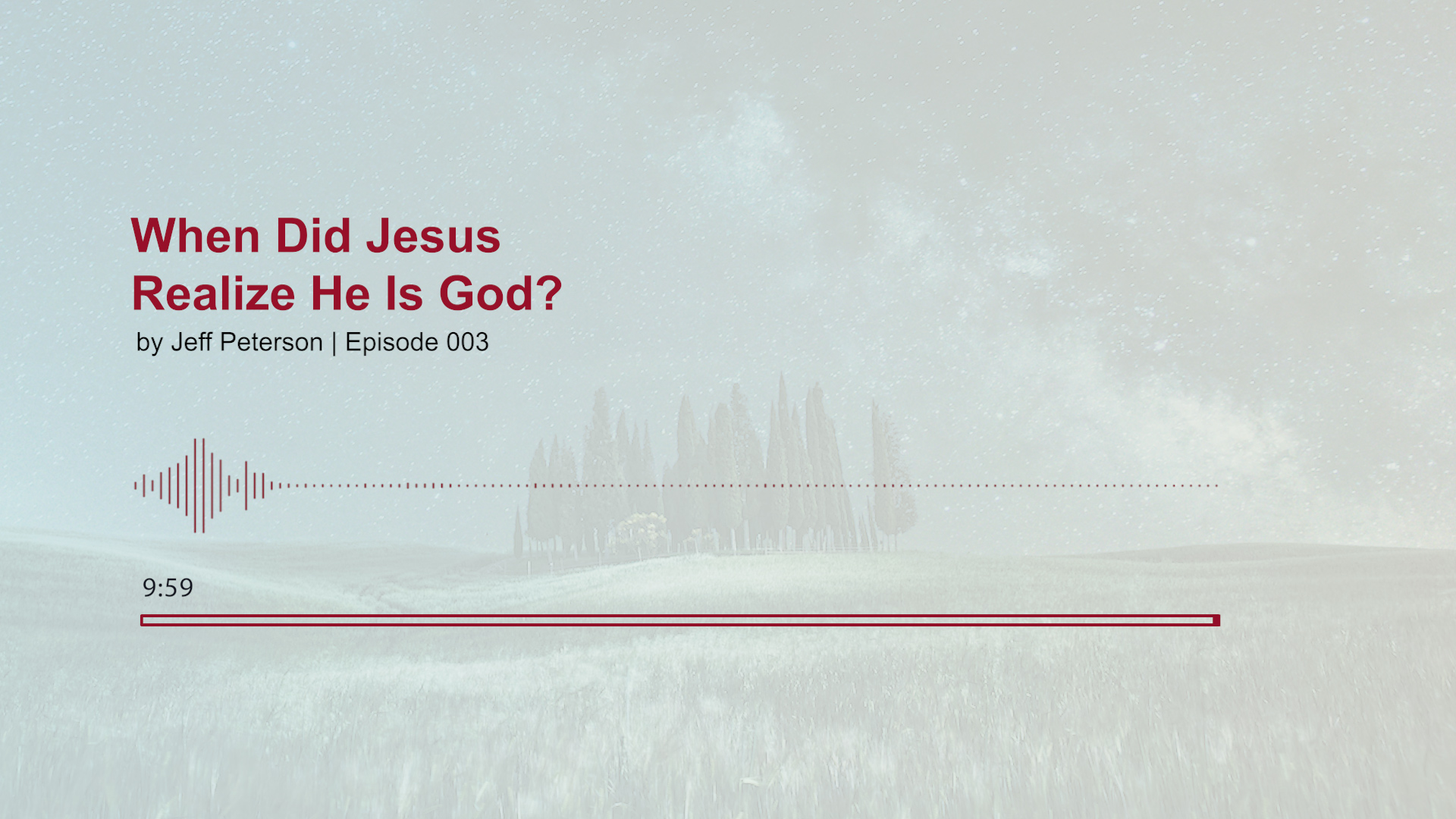 When Did Jesus Realize He Was God?